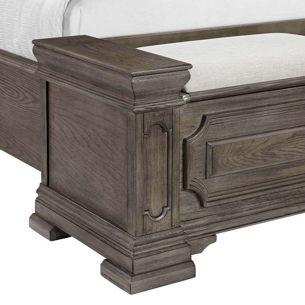 Mayberry Hill Kings Court 5 Piece King Storage Bedroom Set in Grey, , large