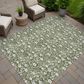 Dalyn Rug Company Soft Essentials Floral Olive 3" x 5" Indoor/Outdoor Area Rug, , large