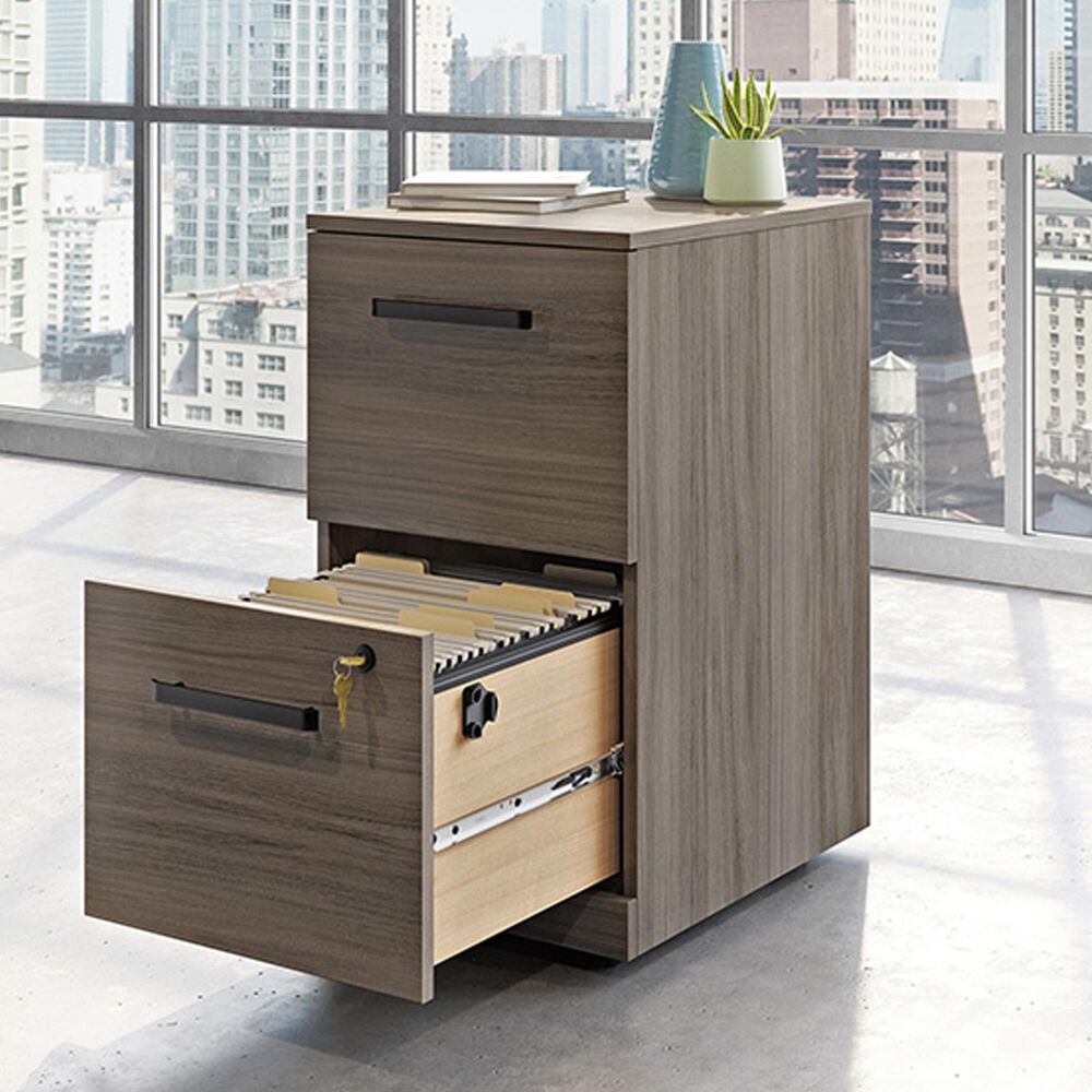 Sauder Affirm Two Drawer Mobile File Cabinet in Hudson Elm, , large