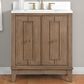 37B Kinsale 30" Single Bathroom Vanity Cabinet in Walnut Drift with White Composite Stone Top and Backsplash, , large