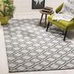 Safavieh Micro-Loop 5" x 8" Silver and Dark Grey Area Rug, , large