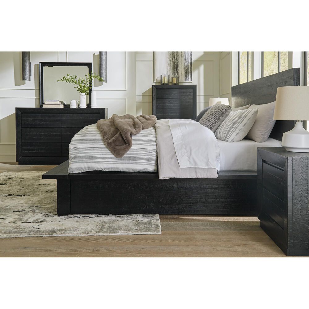 Ashley Londer King Panel Bed  in Black  in Black, , large