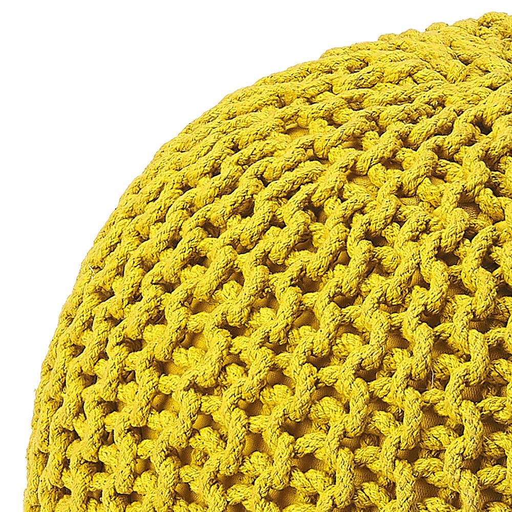 Butler Pincushion Pouffe in Yellow, , large
