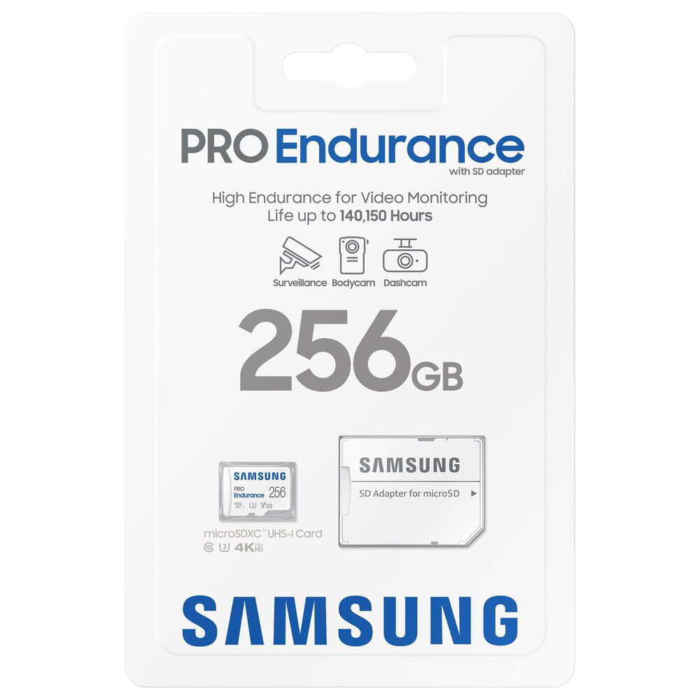 Samsung PRO Endurance microSDXC Memory Card 256GB in White, , large