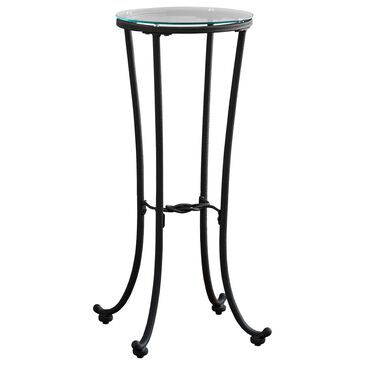 Monarch Specialties Accent Table with Tempered Glass in Black, , large