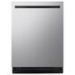 LG 24" Smart FlushFit Top Control Dishwasher with QuadWash Pro in Stainless Steel, , large