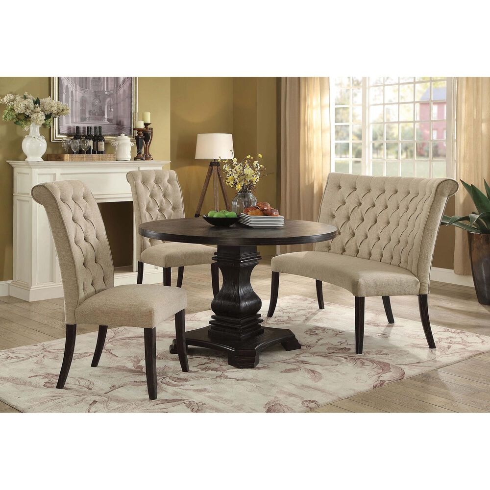 Furniture of America Mcleod Dining Table in Antique Black - Table Only, , large