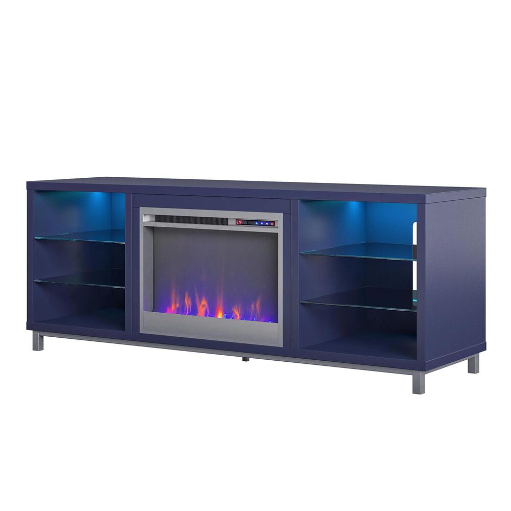 Ameriwood Home Lumina Deluxe Fireplace TV Stand in Navy, , large