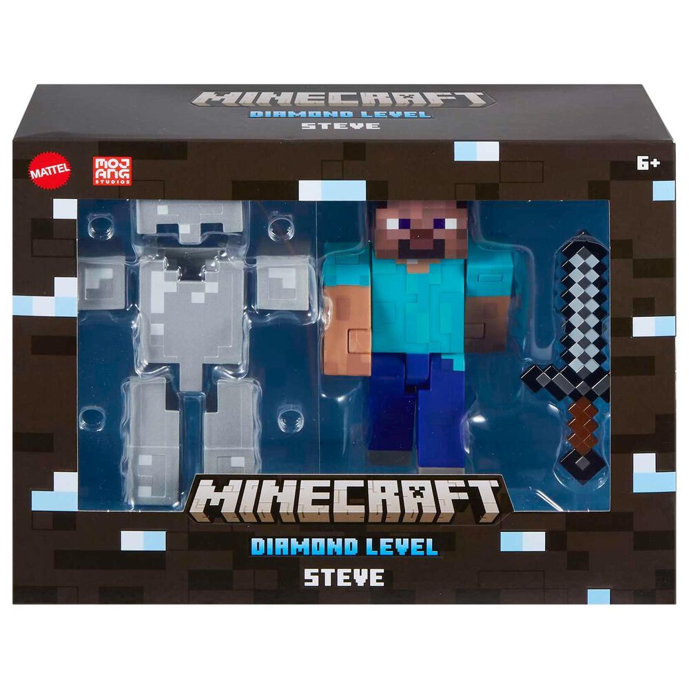 Mattel Minecraft Diamond Level Steve Action Figure, , large