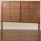 Baxton Studio Monroe King Panel Headboard in Ash Walnut, , large