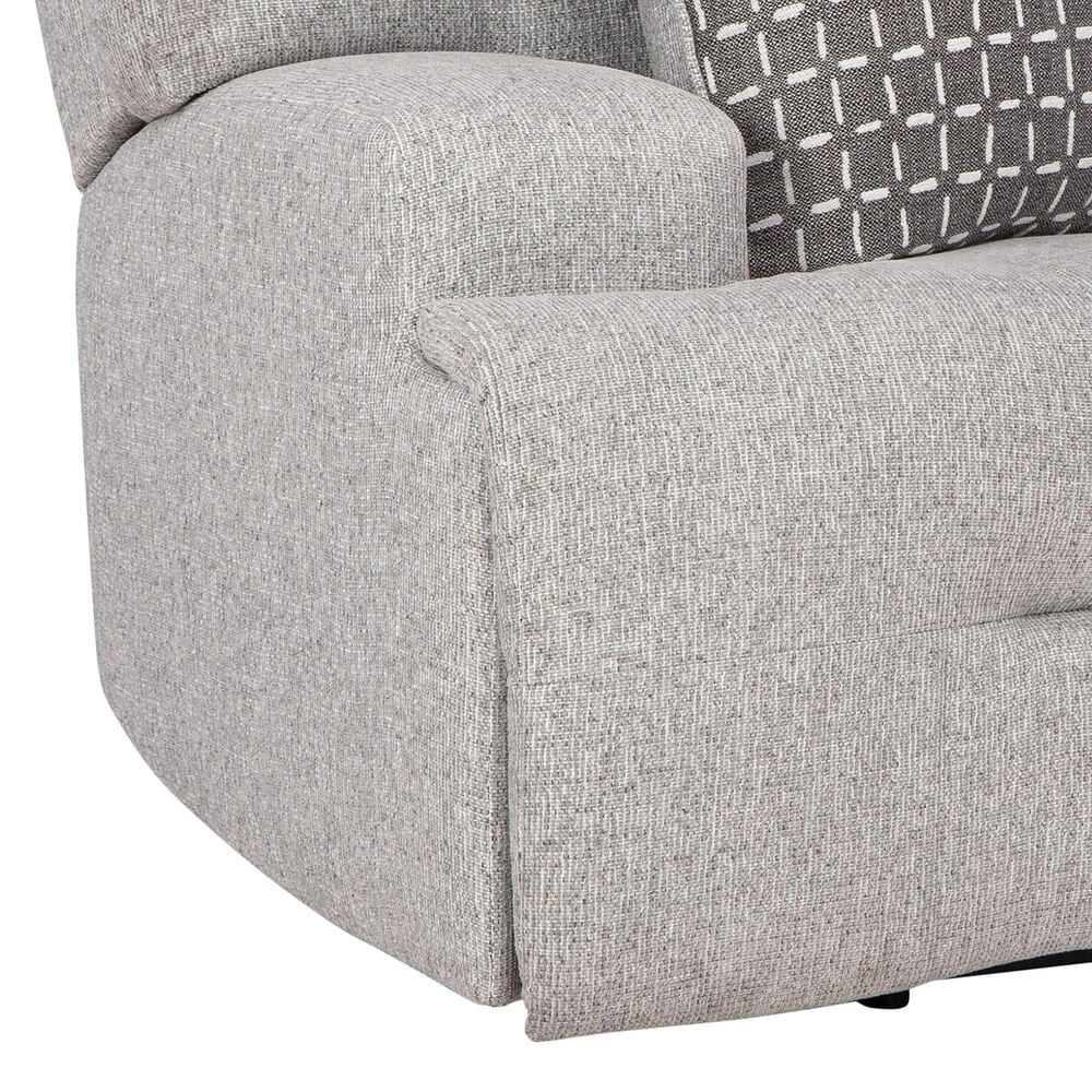 Ashley Acklen Place 2-Piece Power Symmetrical Reclining Sectional Loveseat in Pewter, , large