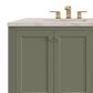 James Martin Vanities Chicago 72" Double Bathroom Vanity in Smokey Celadon with 3 cm Victorian Silver Quartz Top, Rectangular Sinks and FreePower Wireless Charger, , large