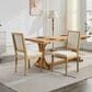Hearth and Haven Upholstered Side Chair with Square Backrest in Beige (Set of 2), , large