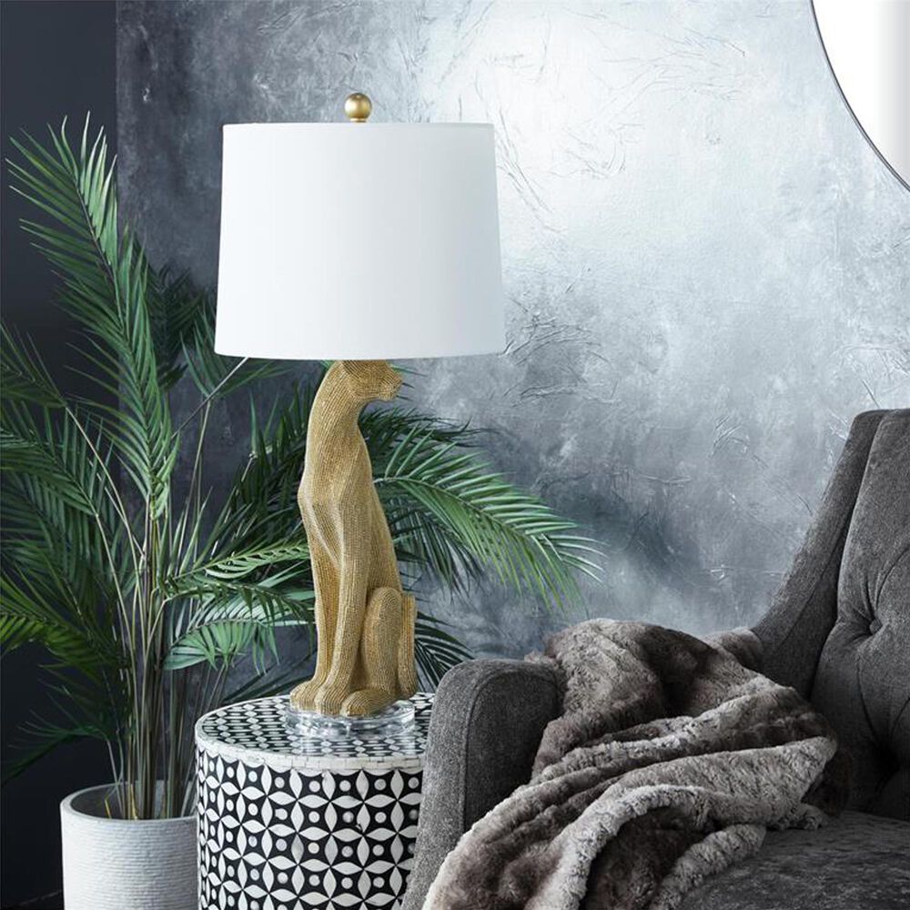 Maple and Jade Polystone Glam Table Lamp in Gold, , large