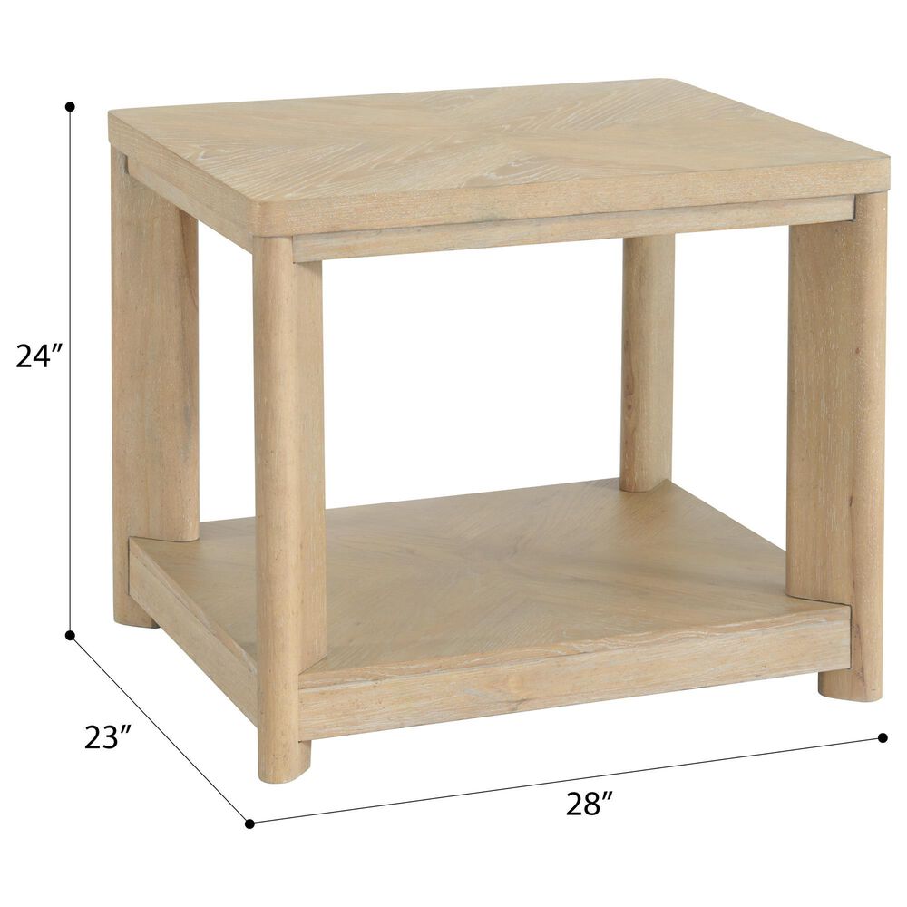 Emerald Home Furnishings Pacific Grove Rectangle End Table in Sand Dune, , large