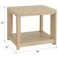 Emerald Home Furnishings Pacific Grove Rectangle End Table in Sand Dune, , large