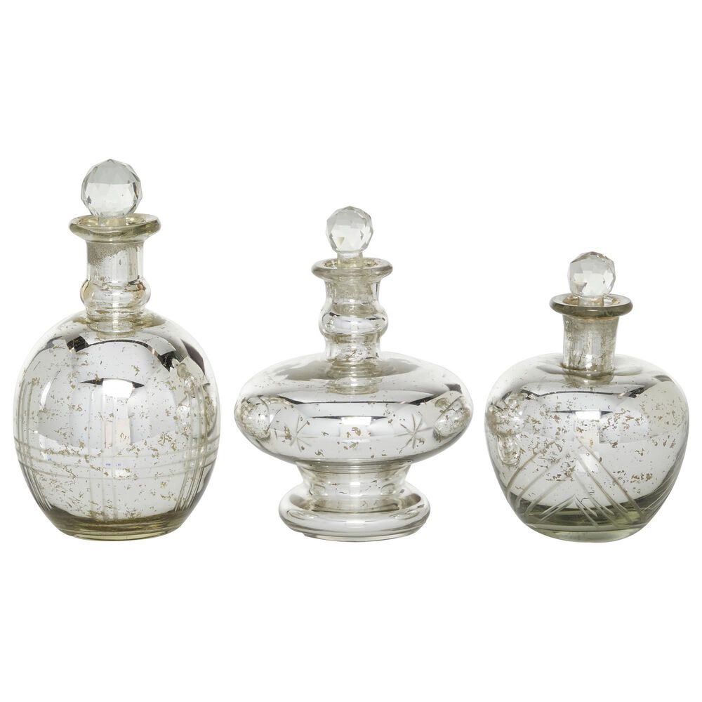 Maple and Jade Vintage Decorative Ginger and Kylix Jar in Silver (Set of 3), , large