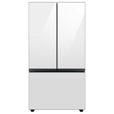 Samsung Bespoke 30.1 Cu. Ft. 3-Door French Door Refrigerator - White Glass Panels Included, , large