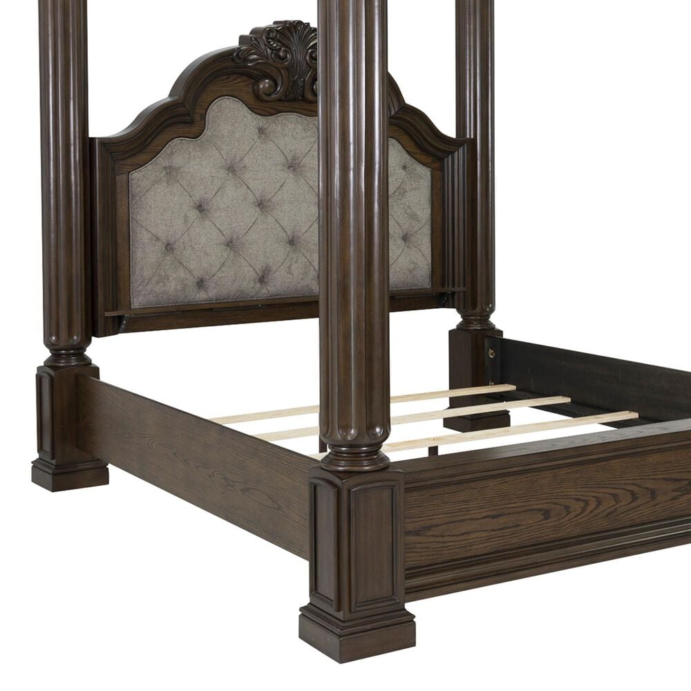Ashley Maylee King Canopy Bed  in Dark Brown, , large