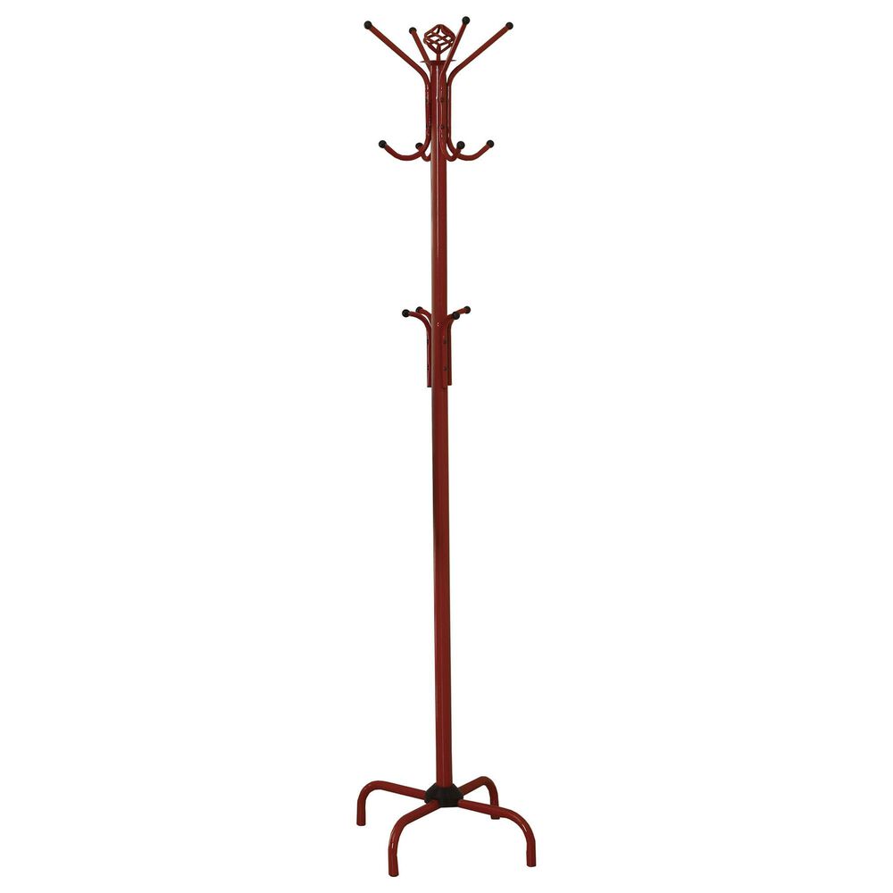 Monarch Specialties 70"H Coat Rack in Red, , large