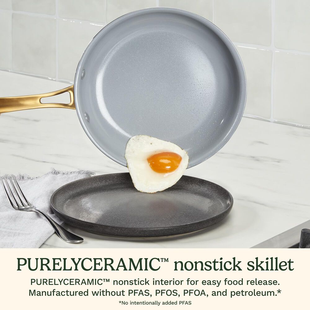 Cuisinart 10-Piece Nonstick Stainless Steel Cookware Set in Matte White, , large