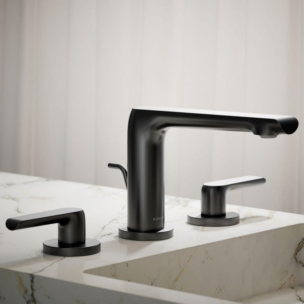 Kohler Avid Widespread Bathroom Sink Faucet in Matte Black, , large