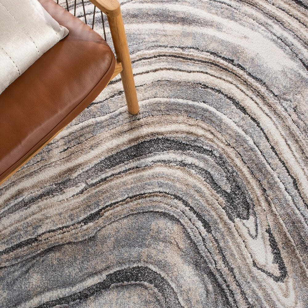 Safavieh Cyrus Shag CYR132A 4&#39;5&quot; x 6&#39;5&quot; Ivory and Grey Area Rug, , large