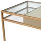 EICHHOLTZ Napa Valley Writing Desk in Brushed Brass and Clear, , large