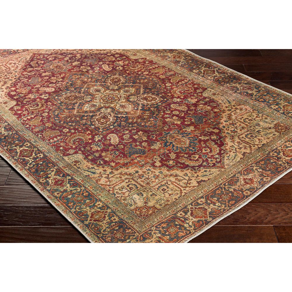 Surya Carpet Inc Amelie Aml 2344 6 7 X 9 2 Burgundy Blue Saffron And Tan Area Rug Nebraska Furniture Mart