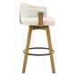 Armen Living Callah Swivel Bar Height Stool in Amber Glow, , large