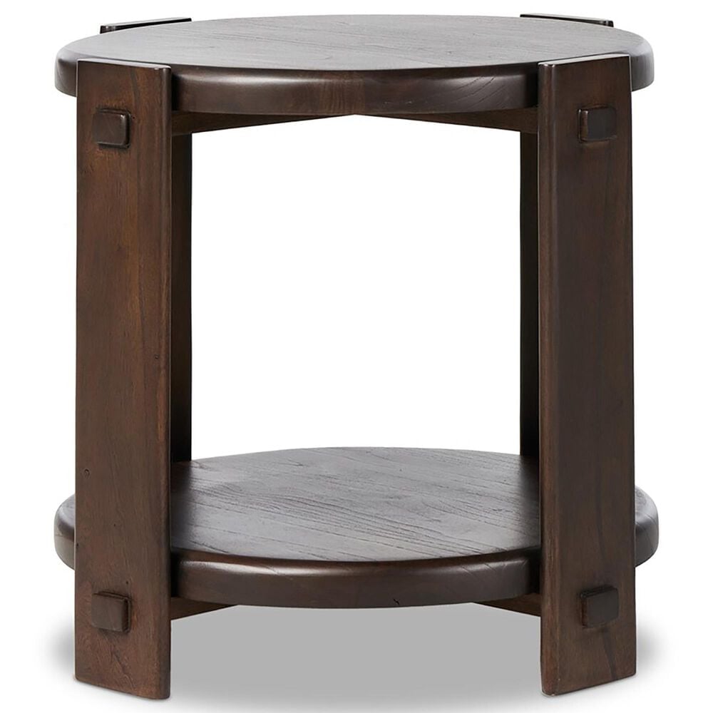 Four Hands Aidan End Table in Matte Brown Neem, , large