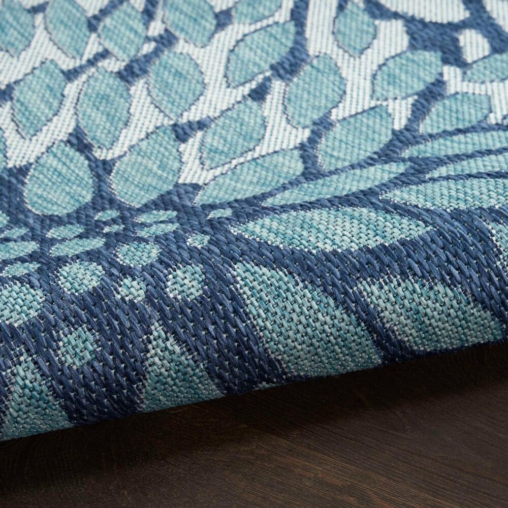 Nourison Garden Oasis GOA06 Navy 9&#39; x 12&#39; Indoor/Outdoor Area Rug, , large