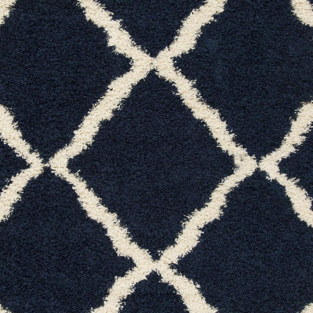 Safavieh Dallas Shag SGD257N-4 4&#39; x 6&#39; Navy/Ivory Area Rug, , large