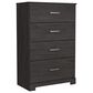Ashley Belachime 4 Drawer Chest in Dark Charcoal, , large