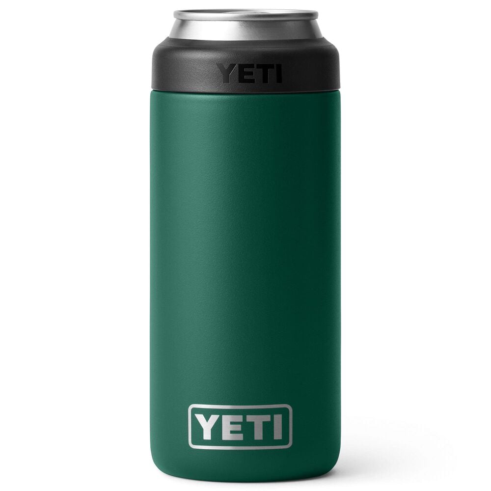 YETI Rambler 12 Oz Colster Slim Can Cooler in Black Forest Green, , large