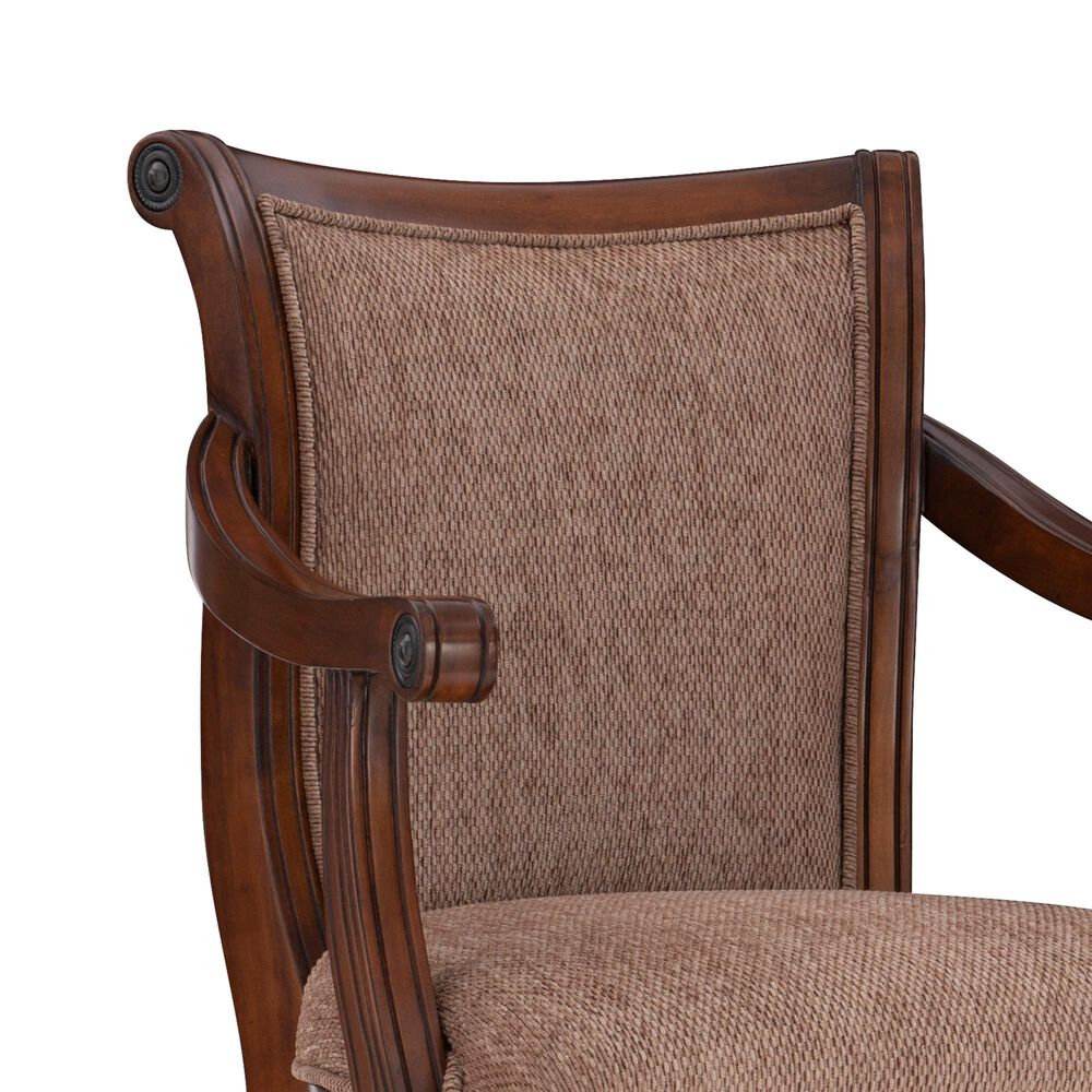 Linon Home Decor Brandon Swivel Bar Stool in Cherry, , large