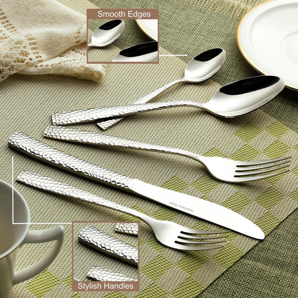 Gifts Plus 20-Piece Erchie Flatware Set in Stainless Steel, , large