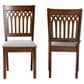 Baxton Studio Genesis Side Chair with Grey Cushion in Walnut Brown (Set of 2), , large