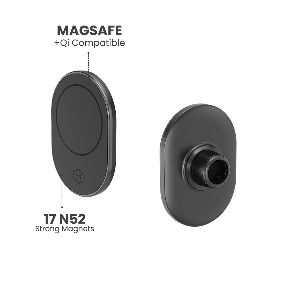 The Mighty Mount MagSafe Magnetic Combo with Vent and Dash Base in Matte Black, , large