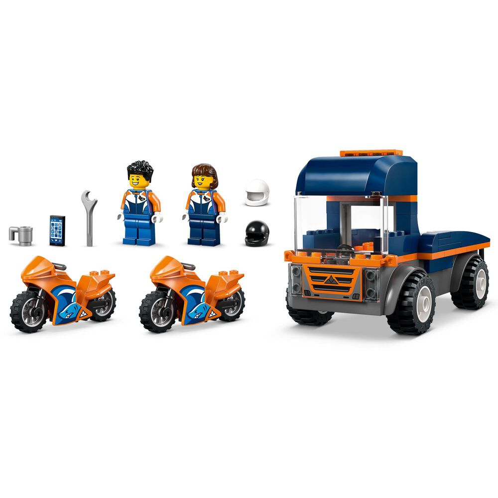 LEGO City Motorcycle Transporter Building Set, , large