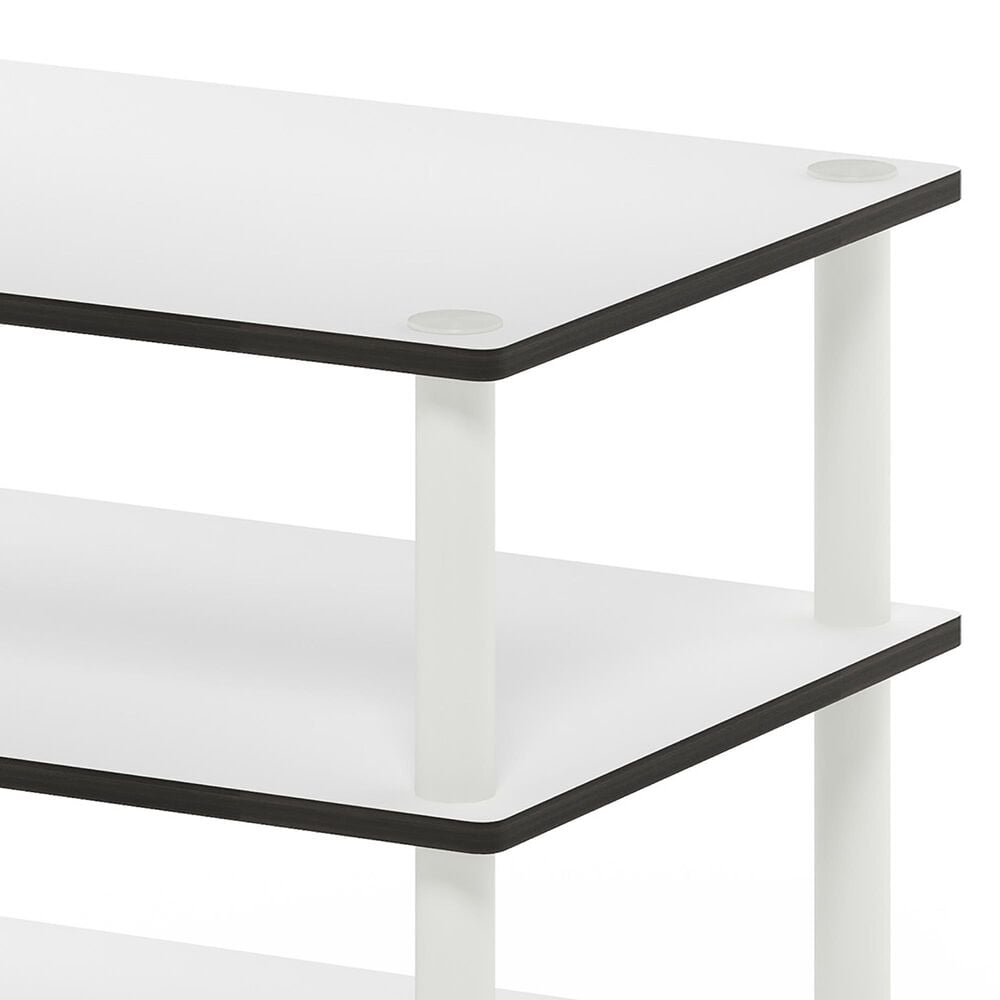 HOMLUX 3-Tier Turn-N-Tube Coffee Table in White, , large