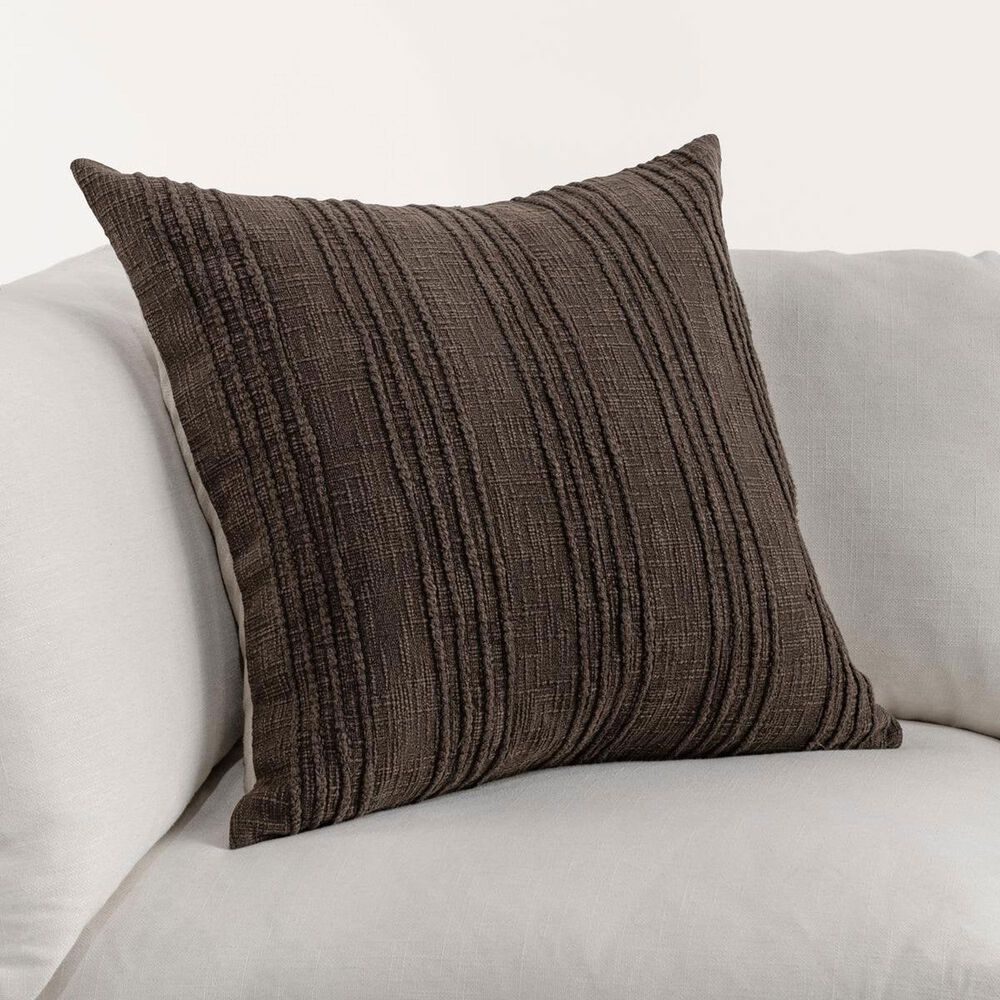 Classic Home SLD Gratitude 22" x 22" Throw Pillow in Ganache Brown, , large