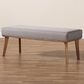Baxton Studio Odessa Dining Bench in Walnut Brown, , large