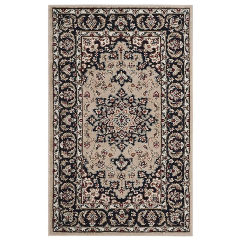 Safavieh Lyndhurst 3"3" x 5"3" Cream and Anthracite Area Rug, , large
