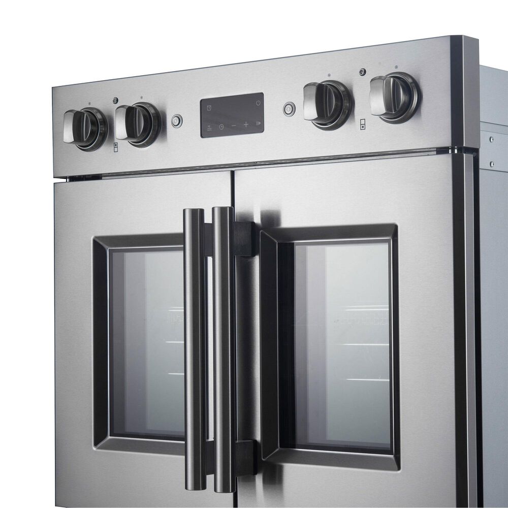 Forno Asti 30" Double Electric Wall Oven with Upper French Door in Stainless Steel, , large