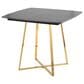LumiSource Cosmo Square Dinette Table in Black and Gold - Table Only, , large