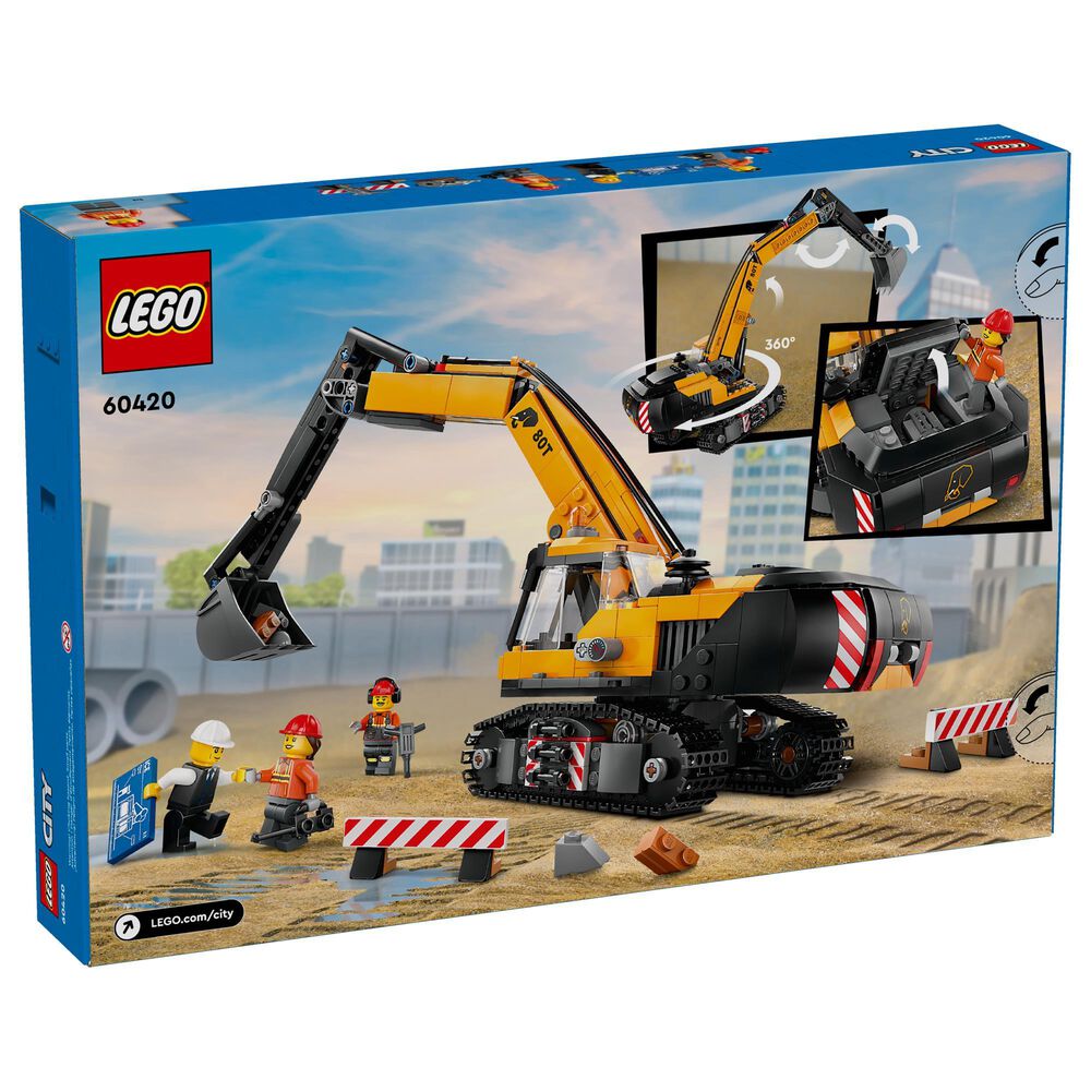 LEGO City Yellow Construction Excavator, , large