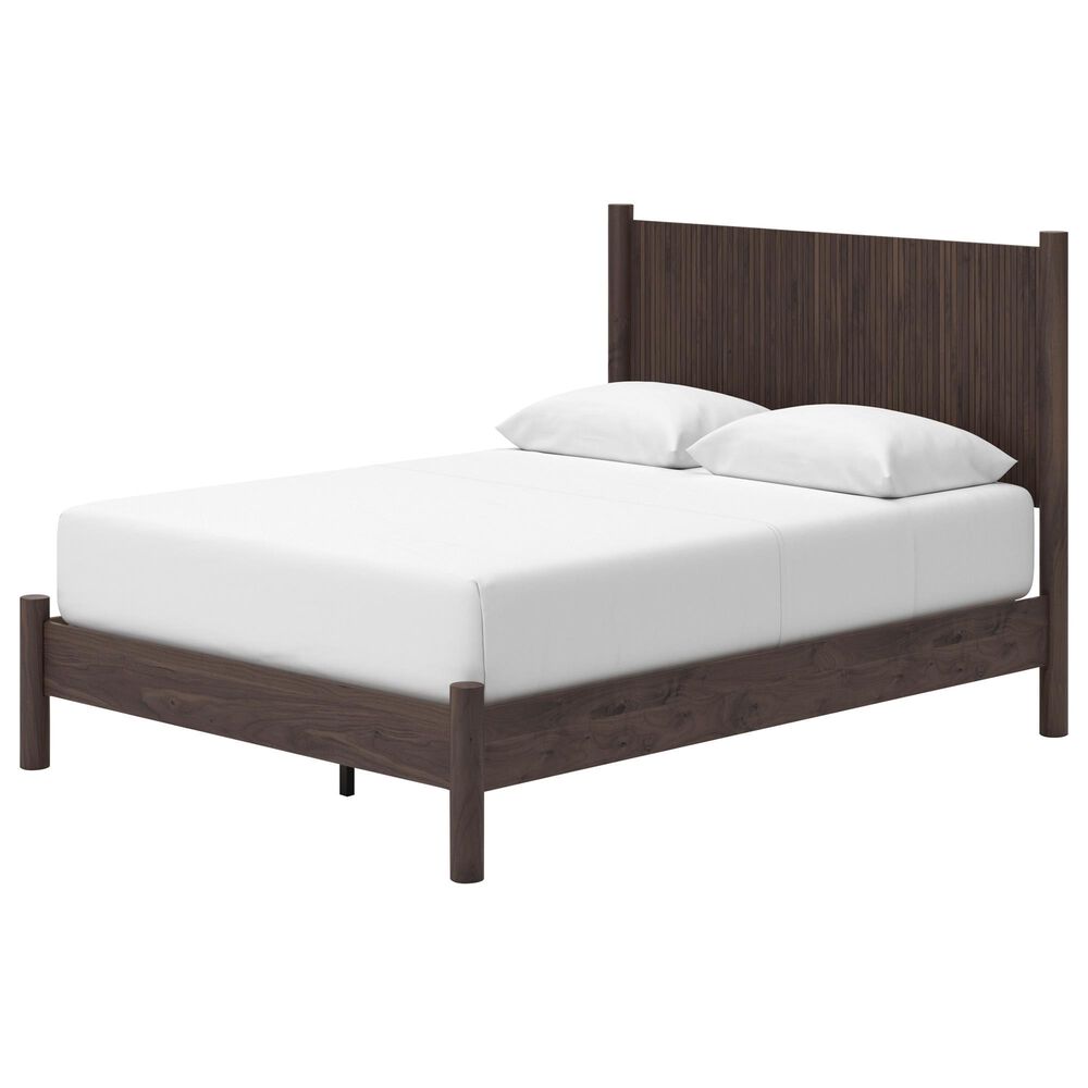 Ashley Pamytta Queen Panel Platform Bed in Rich Brown, , large