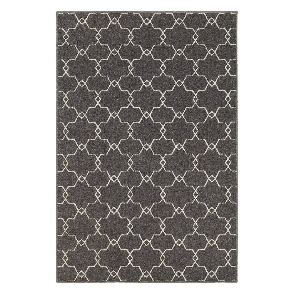 Oriental Weavers Hampton 537E5 1"11" x 7"6" Grey Runner, , large