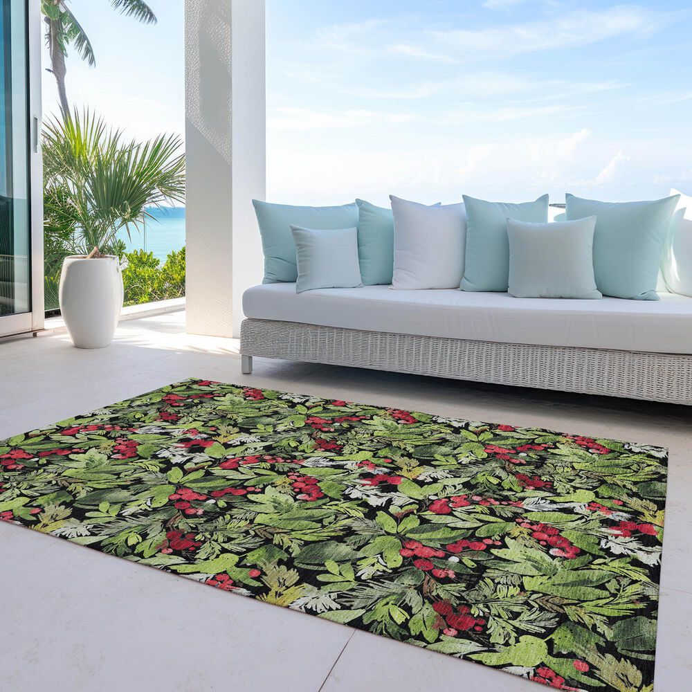 Dalyn Rug Company Wonderland WN24 3&#39; x 5&#39; Black Indoor/Outdoor Area Rug, , large